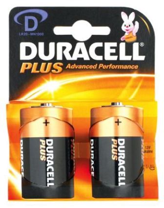 DURACELL PLUS ALKALINE BATTERIES D (2) DURACELL PLUS ALKALINE BATTERIES D (2)