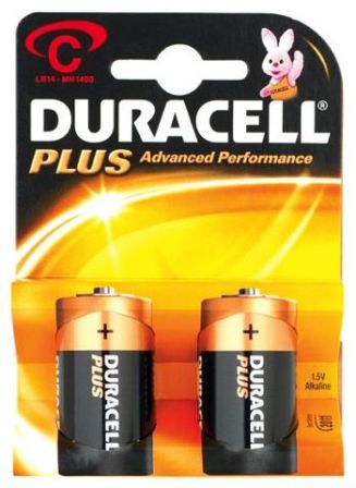DURACELL PLUS ALKALINE BATTERIES C (2) DURACELL PLUS ALKALINE BATTERIES C (2)