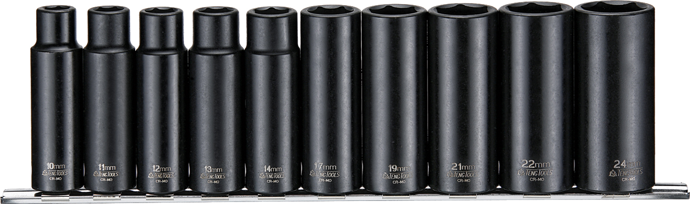 TENG 1/2" DRIVE DEEP IMPACT SOCKET SET 10 PIECE SET TENG 1/2" DRIVE DEEP IMPACT SOCKET SET 10 PIECE SET