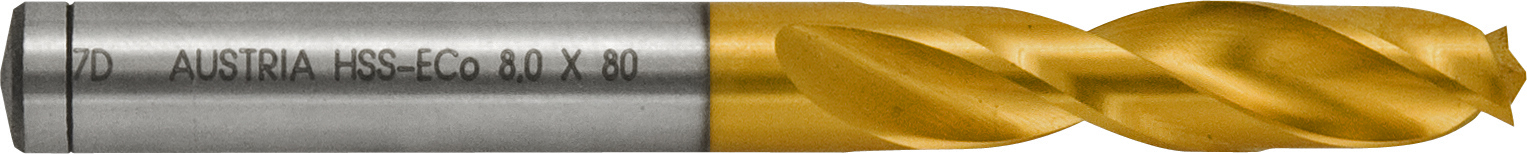 ALPEN HSS COBALT 8MM x 80MM (1) SPOT WELD DRILLS TIN COATED