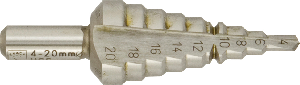 EXACT HSS STEP DRILL 12MM - 20MM IN 1MM STEPS